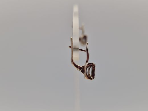 Золотые серьги с бриллиантом, 4.62 г