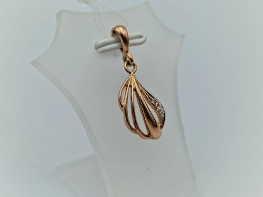 Золотой кулон с цирконом, 1.2 г