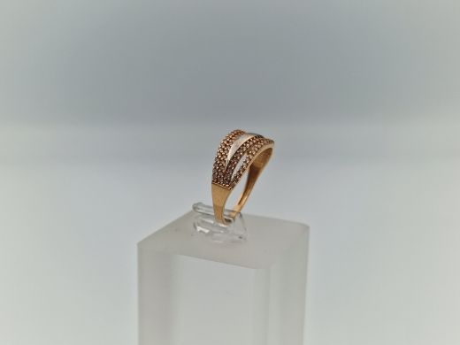 Zelta gredzens ar cirkoniju, 2.42 g, izm. 18