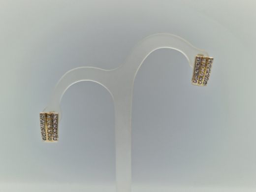 Zelta auskari ar cirkoniju, 4.35 g