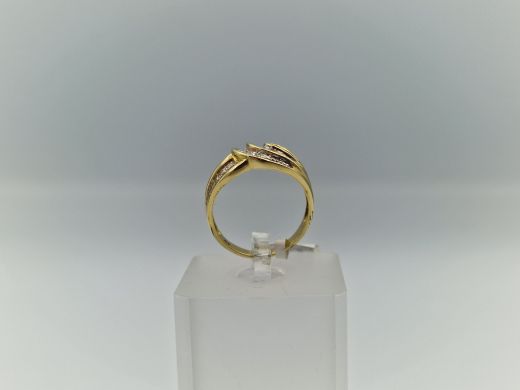 Zelta gredzens ar briljantu, 5.01 g, izm. 18.5