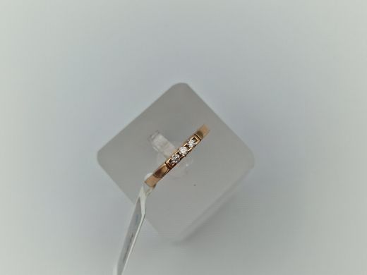 Zelta gredzens ar briljantiem, 2.21 g, izm. 16.5