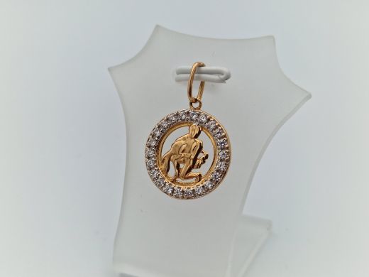 Zelta kulons ar cirkoniju, 1.47 g