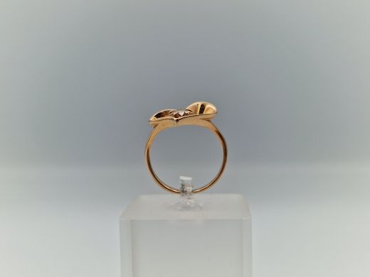 Золотое кольцо с цирконом, 3.1 г, разм. 18.5