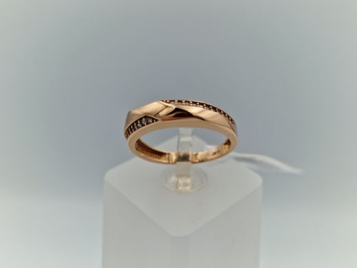 Золотое кольцо с цирконом, 2.3 г, разм. 17.5