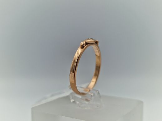 Zelta gredzens ar cirkoniju, 1.72 g, izm. 17