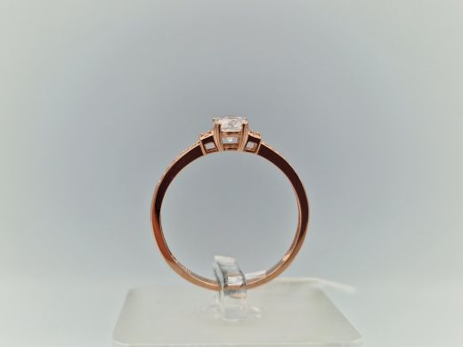 Zelta gredzens ar cirkoniju, 1.82 g, izm. 19.5