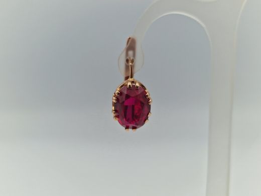 Zelta auskari ar koraļļi, 4.8 g