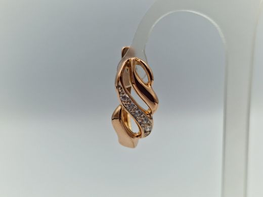 Zelta auskari ar cirkoniju, 4.18 g