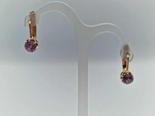 Zelta auskari ar cirkoniju, 3.13 g