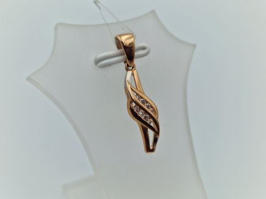 Zelta kulons ar cirkoniju, 0.91 g