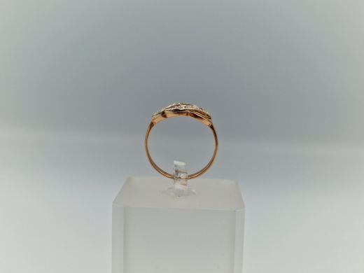 Zelta gredzens ar cirkoniju, 1.88 g, izm. 17