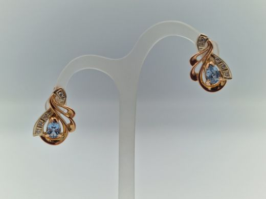 Zelta auskari ar cirkoniju, 5.17 g