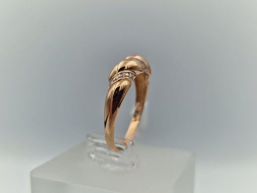 Zelta gredzens ar cirkoniju, 2.21 g, izm. 18