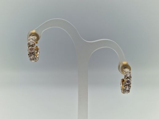 Zelta auskari ar cirkoniju, 2.78 g