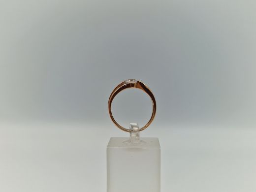 Zelta gredzens ar cirkoniju, 2.01 g, izm. 16.5