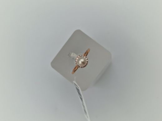 Zelta gredzens ar cirkoniju, 1.42 g, izm. 17