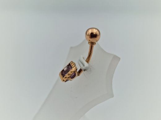 Золотой кулон с цирконом, 1.02 г