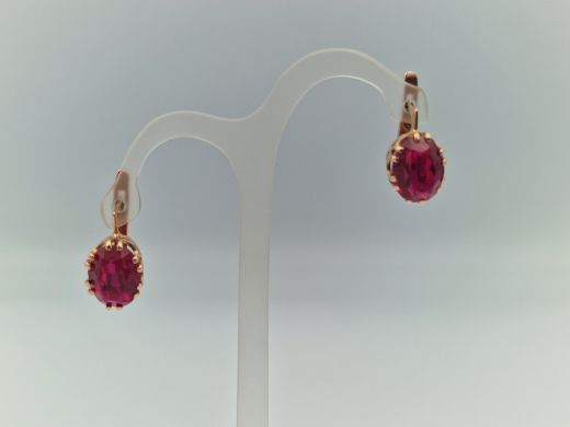 Zelta auskari ar koraļļi, 4.8 g