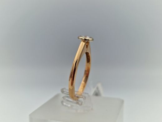 Zelta gredzens ar cirkoniju, 2.65 g, izm. 17