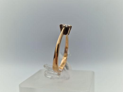 Zelta gredzens ar cirkoniju, 2.27 g, izm. 17.5