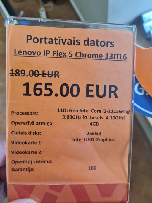 Lenovo Ip Flex 5 Chrome 13Itl6 4 gb