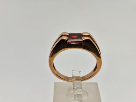 Zelta gredzens ar cirkoniju, 4.46 g, izm. 17.5