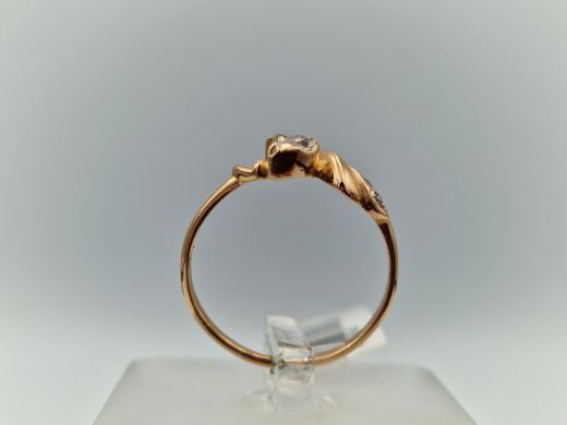 Zelta gredzens ar cirkoniju, 1.87 g, izm. 17.5