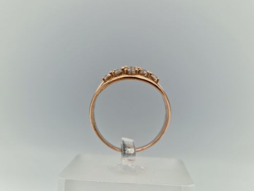 Zelta gredzens ar cirkoniju, 3.59 g, izm. 18.5