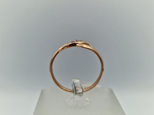 Zelta gredzens ar cirkoniju, 1.41 g, izm. 18