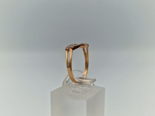 Zelta gredzens ar cirkoniju, 1.44 g