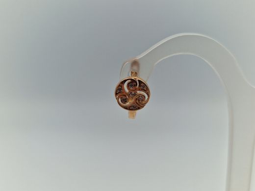 Zelta auskari ar cirkoniju, 1.26 g