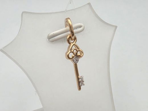 Zelta kulons ar cirkoniju, 0.63 g