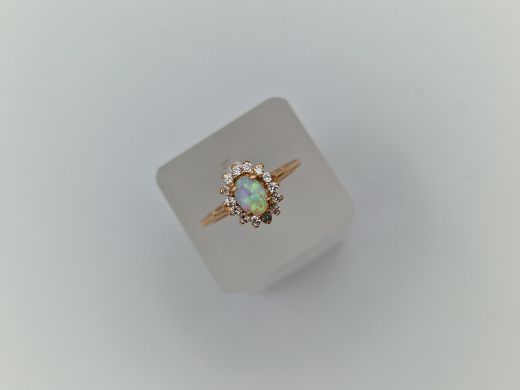 Zelta gredzens ar cirkoniju, 3.67 g, izm. 17.5