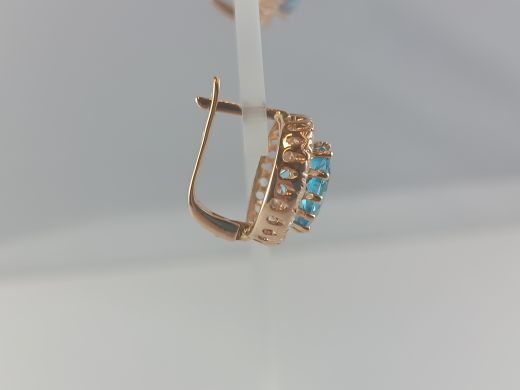 Zelta auskari ar cirkoniju, 6.84 g