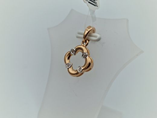 Zelta kulons ar cirkoniju, 1.05 g