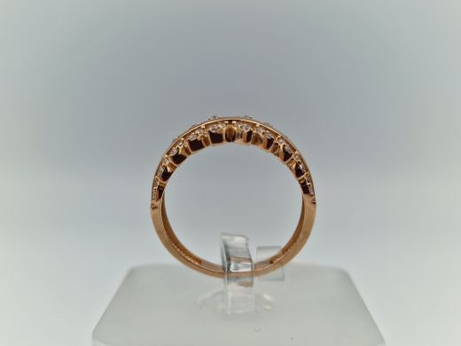 Zelta gredzens ar cirkoniju, 2.07 g, izm. 16.5