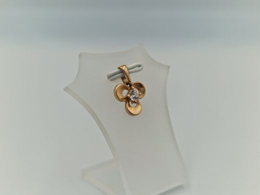 Zelta kulons ar cirkoniju, 0.93 g