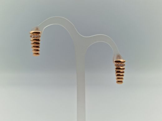 Zelta auskari ar cirkoniju, 1.81 g