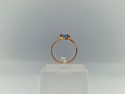 Zelta gredzens ar topāzu, 1.28 g, izm. 17