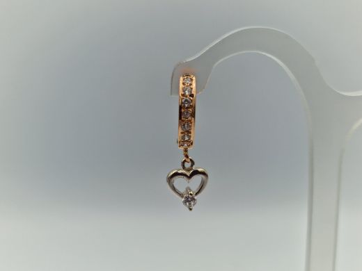 Zelta auskari ar cirkoniju, 3.28 g