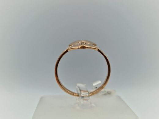 Zelta gredzens ar cirkoniju, 1.69 g, izm. 17.5