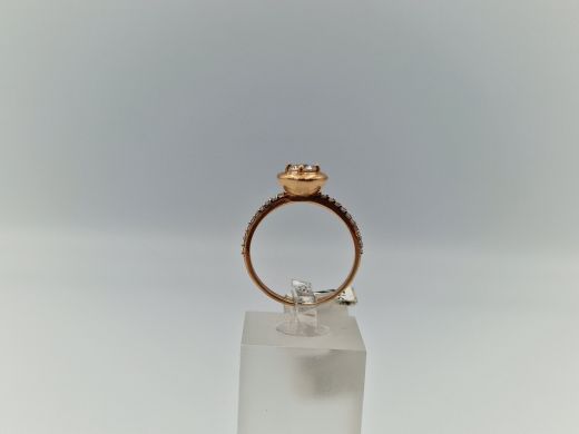 Zelta gredzens ar cirkoniju, 2.56 g, izm. 16