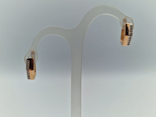 Zelta auskari ar cirkoniju, 1.67 g