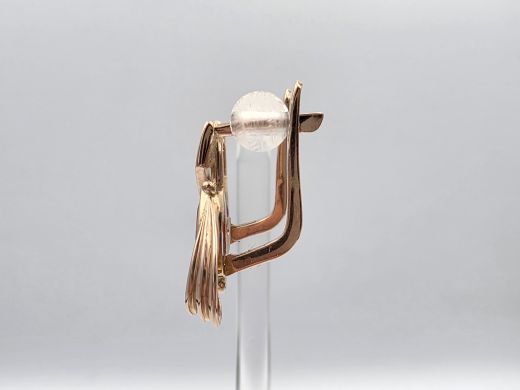 Zelta auskari ar cirkoniju, 3.72 g