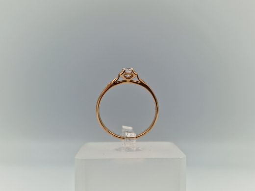 Zelta gredzens ar cirkoniju, 1.27 g, izm. 17.5