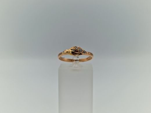 Zelta gredzens ar cirkoniju, 1.94 g, izm. 18.2