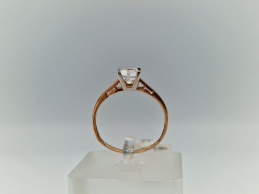 Zelta gredzens ar cirkoniju, 1.87 g