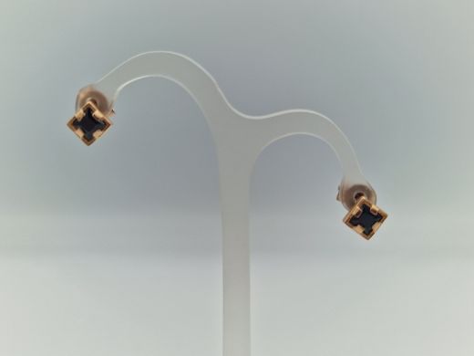 Золотые серьги с цирконом, 1.6 г