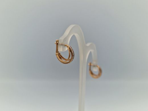 Zelta auskari ar cirkoniju, 2.13 g